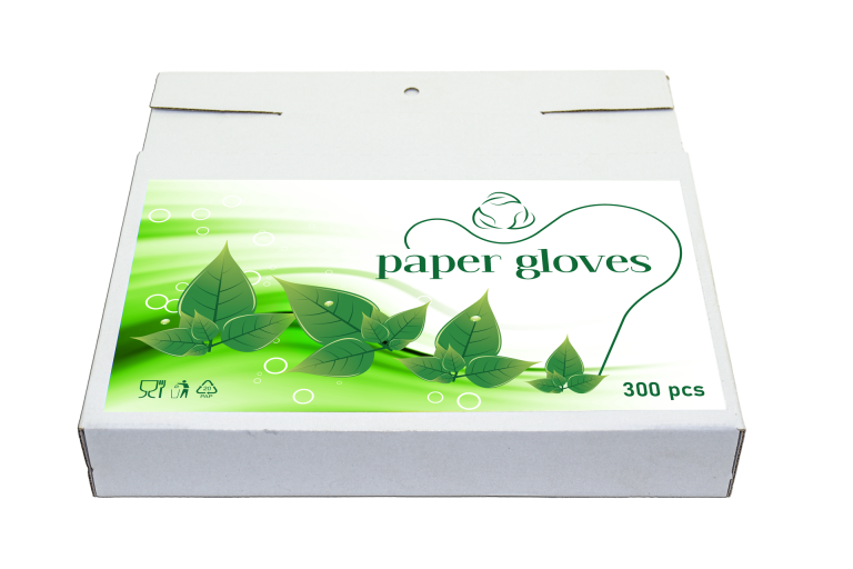 Paper gloves - package contains 300 pcs
